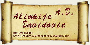 Alimpije Davidović vizit kartica